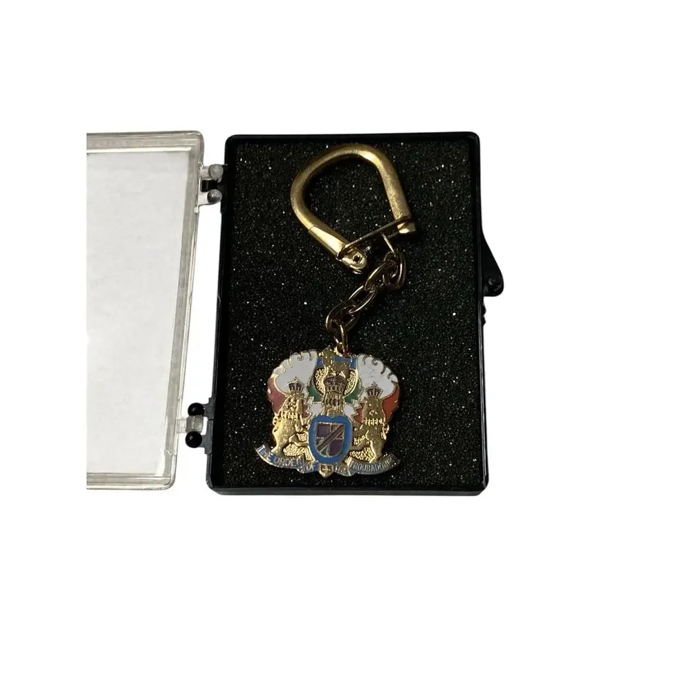 The Order Of The Troubadours Gold Tone‎ Keychain